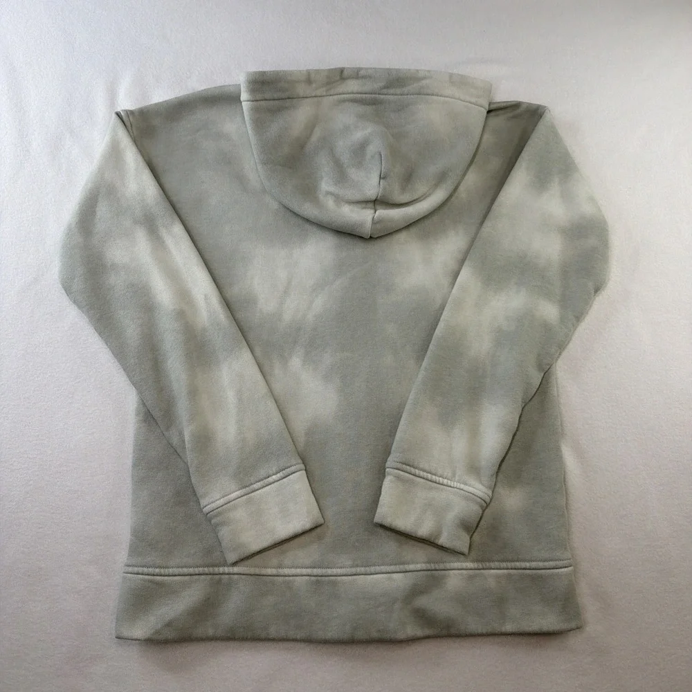 Abercrombie Kids Hoodie 13/14 Green Tie Dye Full Zip Moose Relaxed Fit